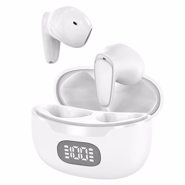 150 språk Oversetter Smart Voice Bluetooth In Ear-hodetelefoner - Hvit