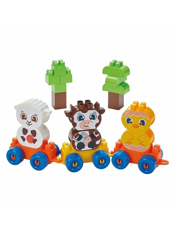 Abrick Ecoiffier  Farm Animals Block Train - 250 pieces.