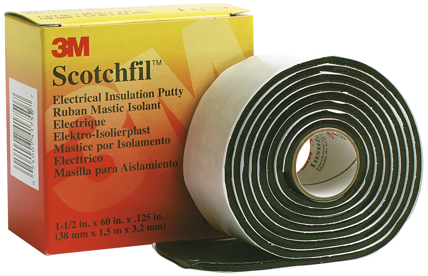 Sort isol.masse/mastiktape SFIL38 38×3,2mm×1,5m