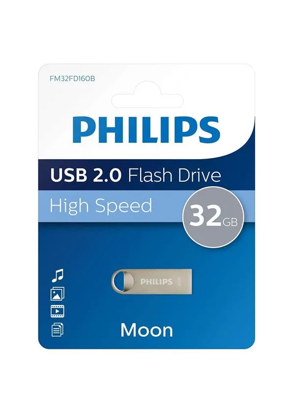 Philips USB Flash Drive 32GB - Moon edition 2.0 - Vintage silver - 32GB - Minnepenn