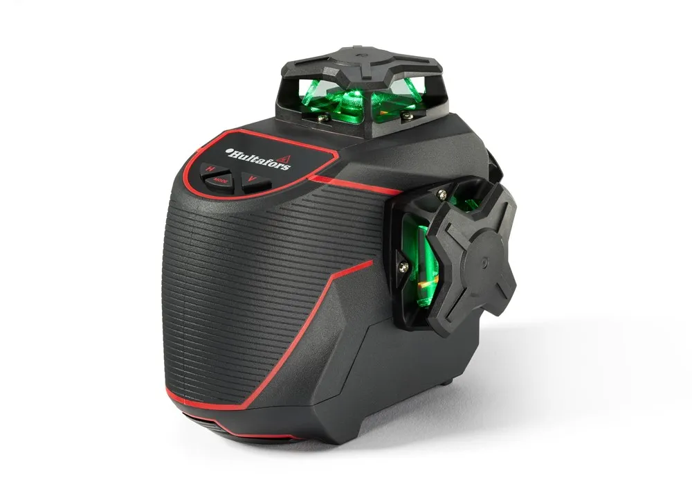 Krysslaser 3 x 360° (1 horisontal og 2 vertikale), grønn laserlinje