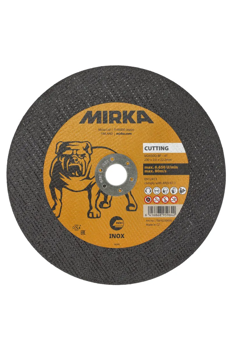 Mirka INOX kappeskive, 2,0x230mm