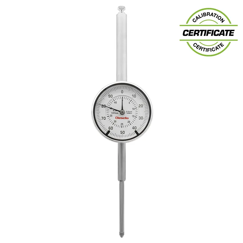 Måleur 0-50 x 0,01 mm med toleransepiler (Inkl. kalibreringssertifikat)