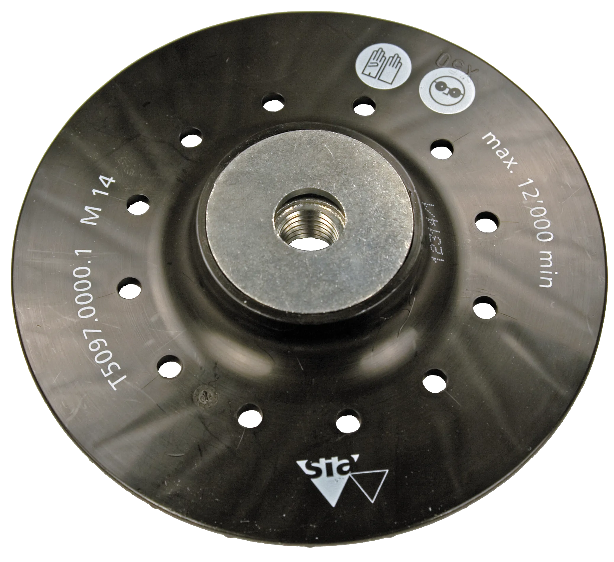 Bakskive til fiber rondell turbo Ø125×M14