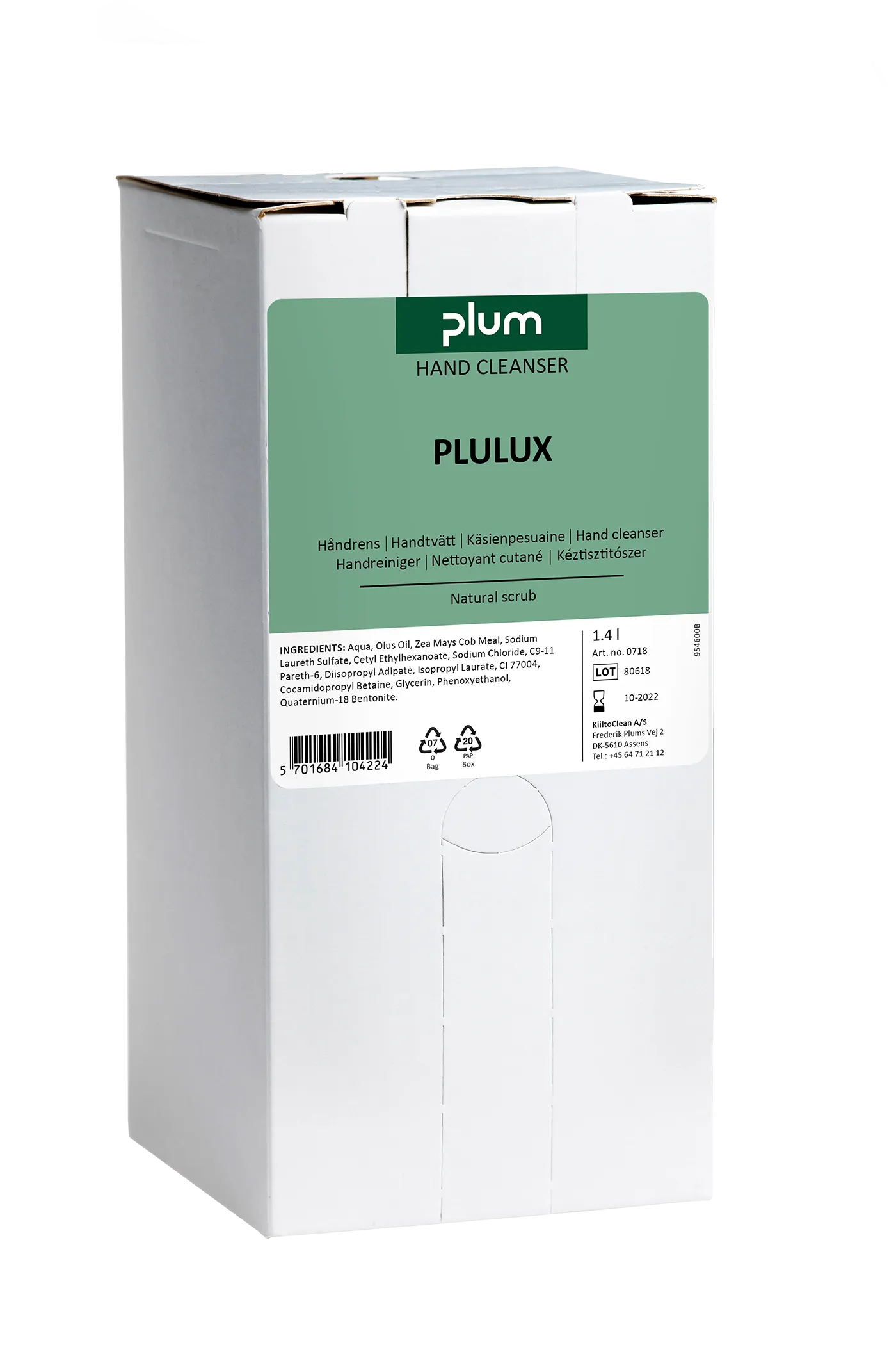Håndrens Plum Plulux, 1,4 l bag-in-box til Multi-Plum