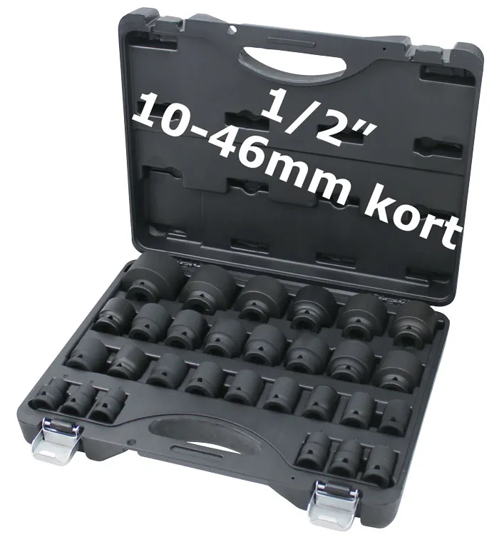 BATO Kraftpipesett 1/2" 10-46mm kort. 29 deler.