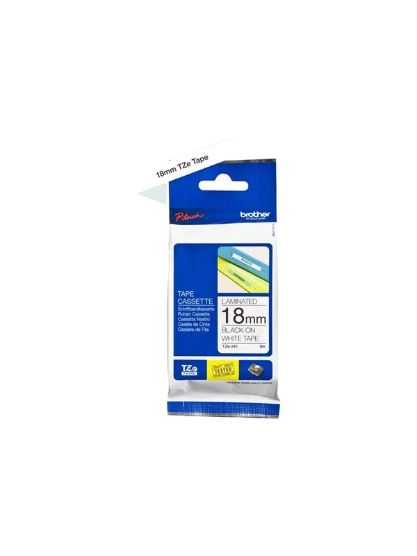 Brother TZE241 Black/White Tape 18 mm