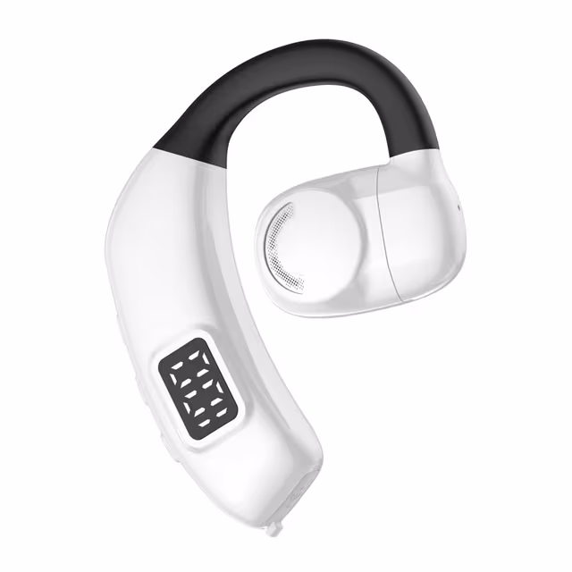 X30 Bluetooth 5.4 enkelt øretelefon trådløs krok - hvit