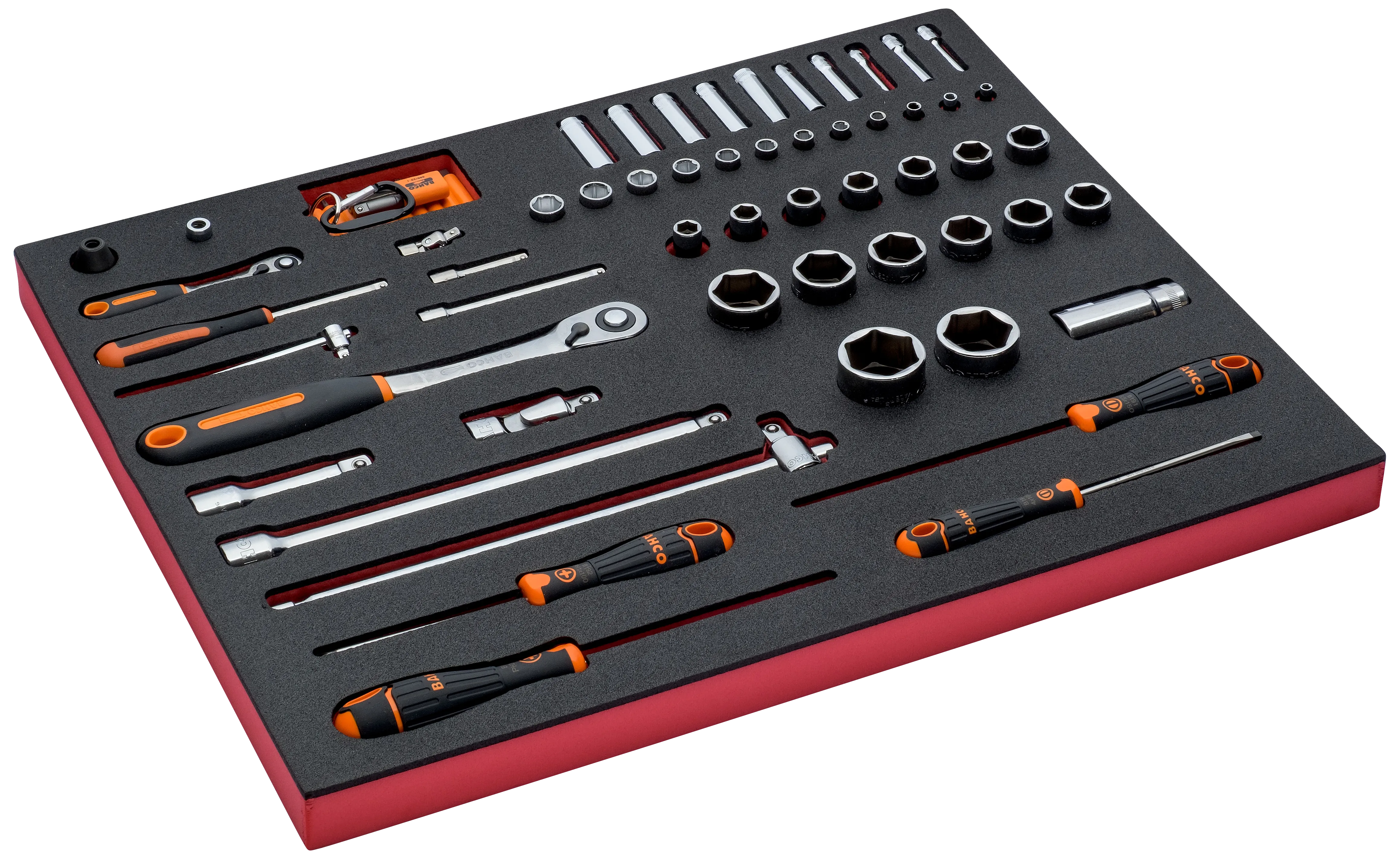 Skuminnlegg Fit&Go 1/4+1/2" skrutrekk-/toppsett 77 deler