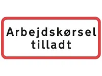 Underskilt - Arbeidskjøring tillatt UC20.8, EG 3 RF, 250x500mm