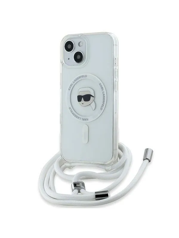 Karl Lagerfeld Crossbody IML Karl Head MagSafe case for iPhone 15 / 14 / 13 - transparent