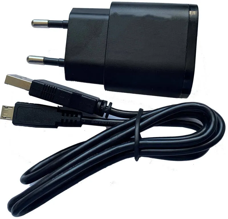 BATO Strømstøpsel 220V/2Amp, støpsel og USB-kabel.