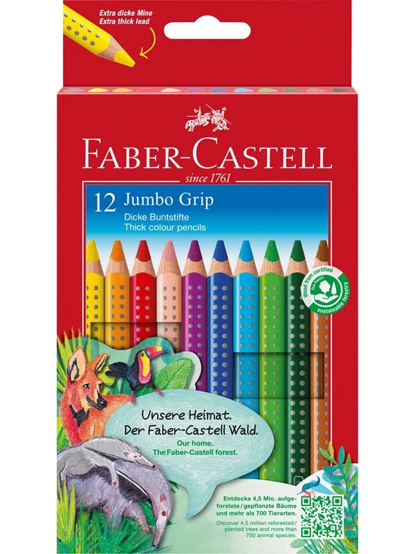 Faber-Castell Col. pencil Jumbo Grip 12 pcs. per box