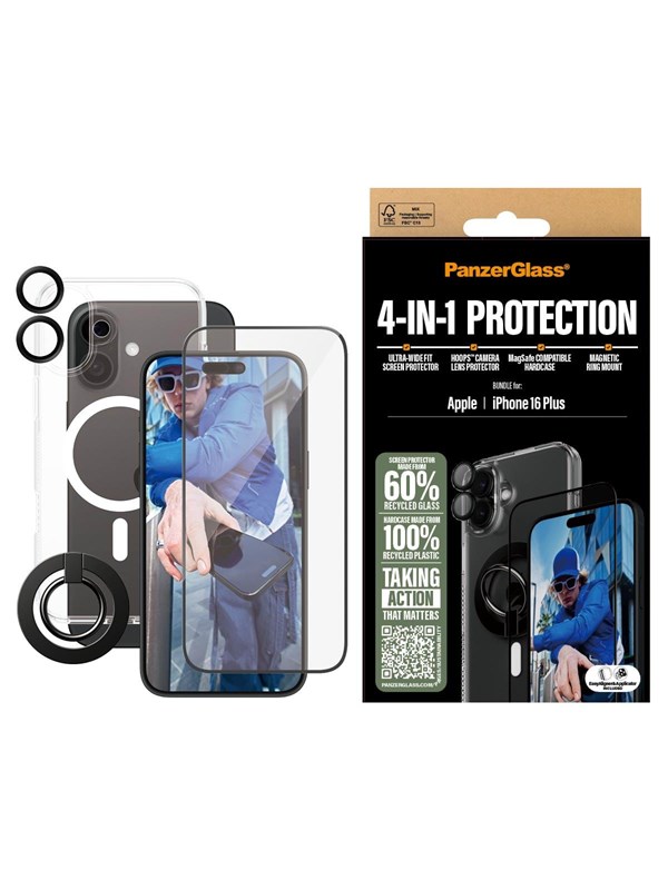 PanzerGlass 4-in-1 Protection Bundle iPhone 16 Plus