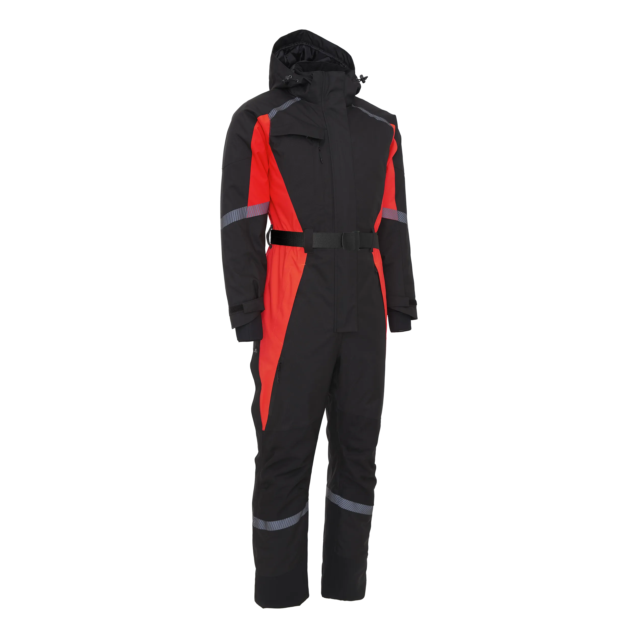 Working Xtreme Vinterkjeledress Kvinne med resirkulert for - Sort/Fl.rød - 2XL