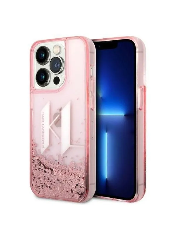 Karl Lagerfeld KLHCP14LLBKLCP iPhone 14 Pro 6.1 "pink / pink hardcase Liquid Glitter Big KL