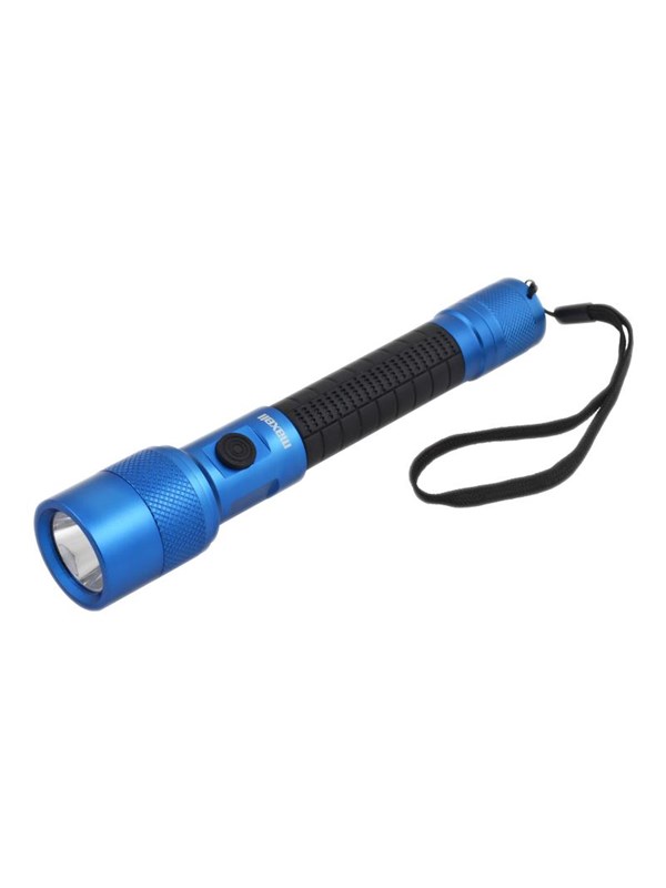 Maxell UV LED flashlight IP44 aluminum blue