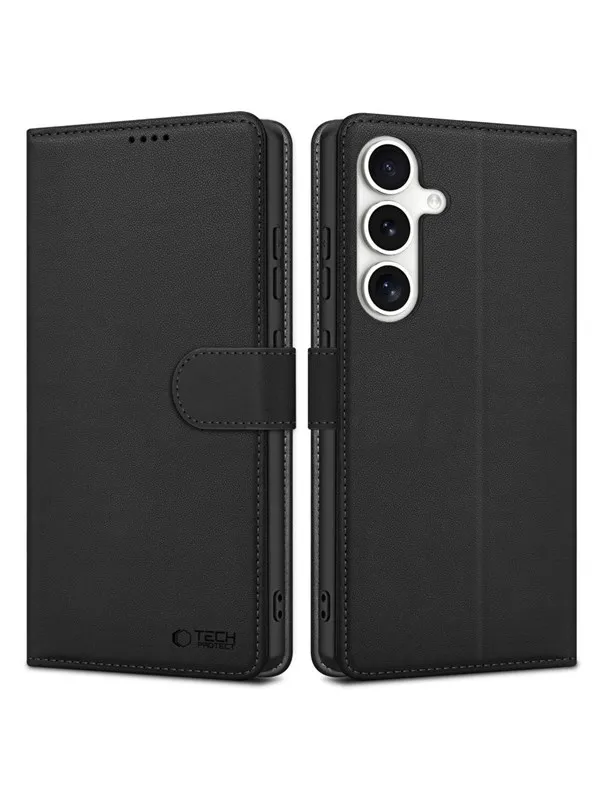 Tech-Protect Wallet Case for Samsung Galaxy S25 FE - Black
