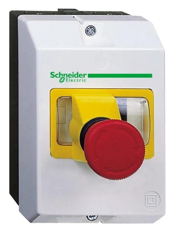 Schneider Electric Tesys gv2 emergency stop pushbutton - latching - turn to rel
