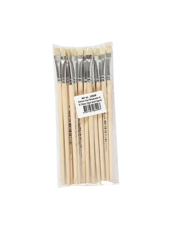 Creativ Company Wooden brushes - Nr. 8 Short handle 12st.