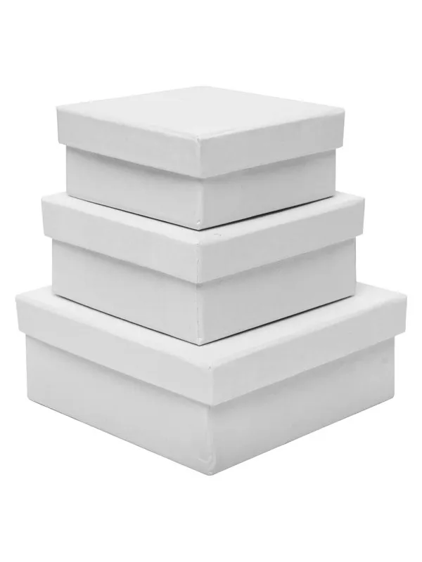 Colorations - Papier-mache Boxes Square 3 pcs.