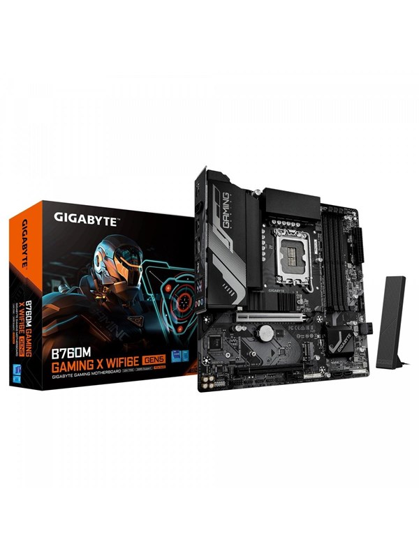 GIGABYTE B760M GAMING X WIFI6E GEN5 Hovedkort - Intel B760 - Intel LGA1700 socket - DDR5 RAM - Micro-ATX