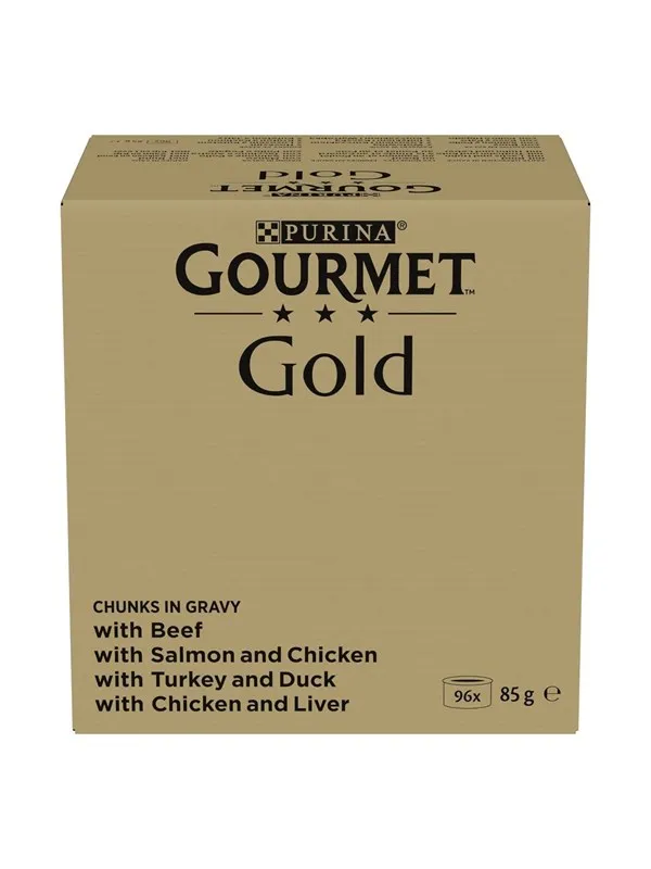 PURINA NESTLE GOURMET GOLD Pieces in sauce Mix of 4 flavors - wet cat food - 96x85g