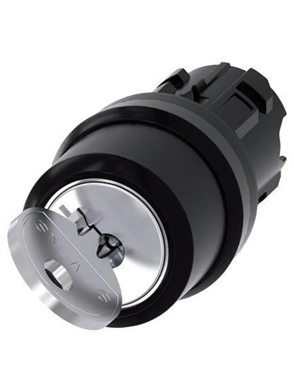 Siemens Ronis key-operated switch 22 mm round plastic lock