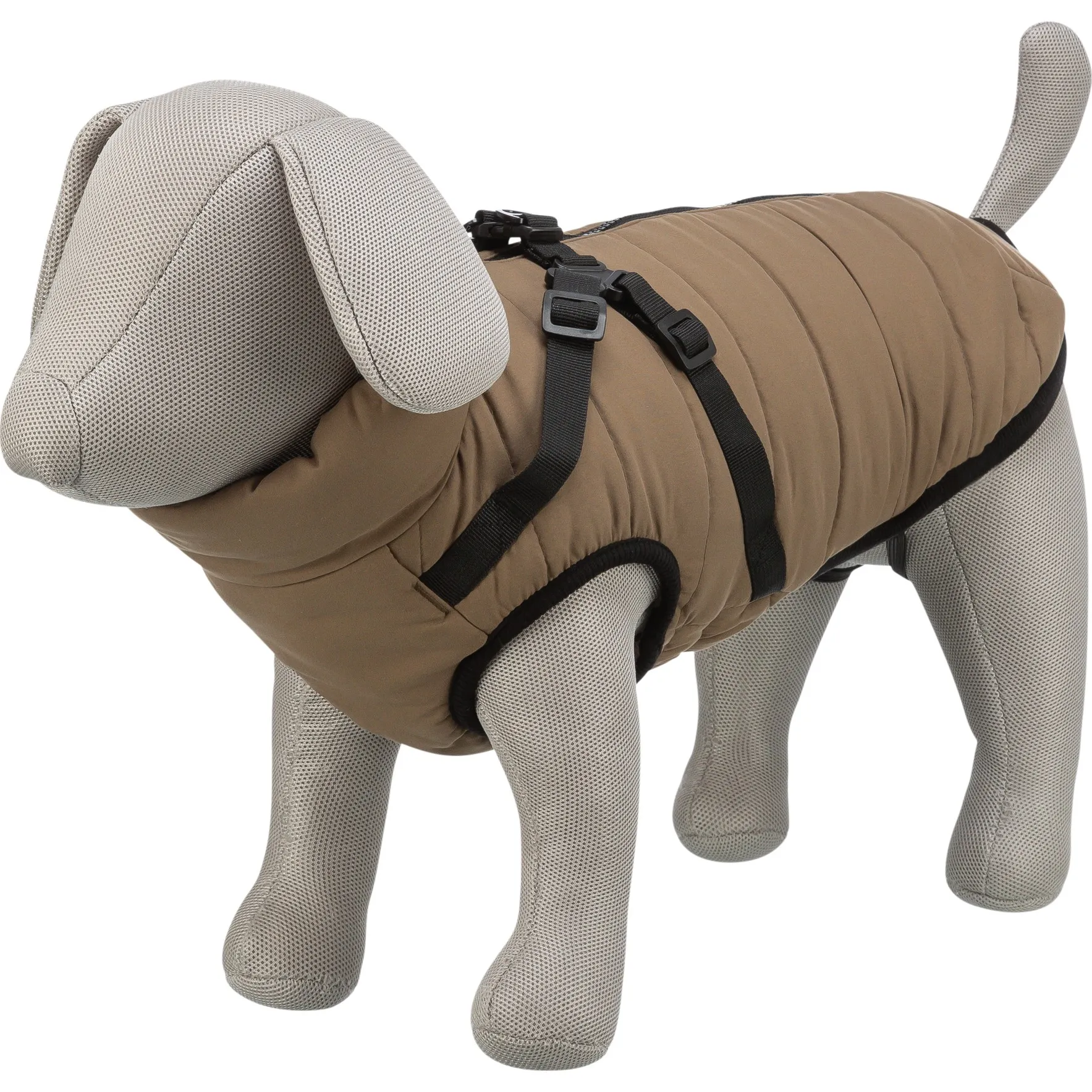 Trixie Pirou vinterjakke med hundesele - s 36cm - Sand