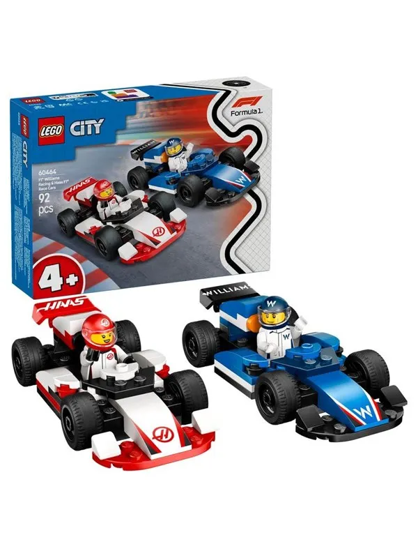 LEGO City 60464 F1® Williams Racing og Haas F1® racerbiler