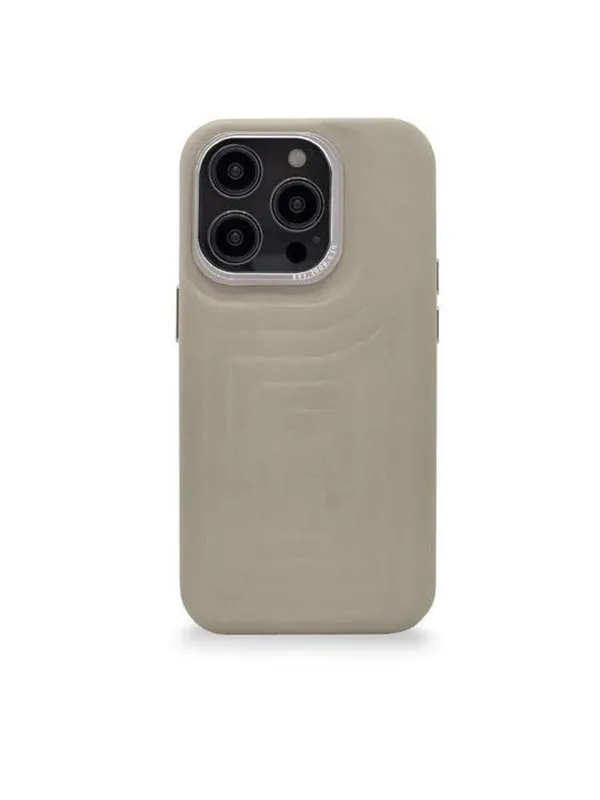 Decoded Leather Embossed Backcover for iPhone 14 Pro Clay