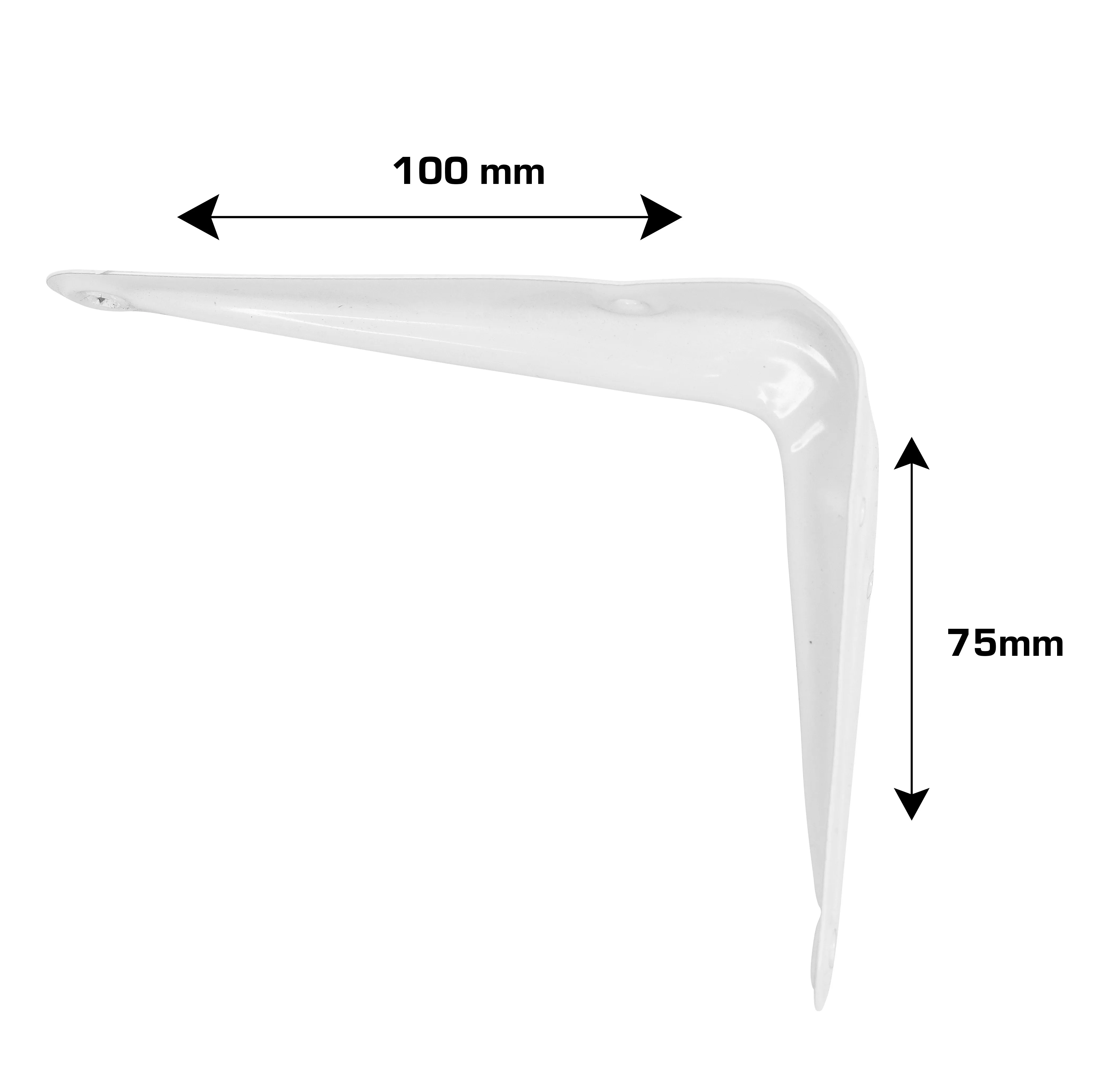 HOME It® Lett hylleknekt 75 x 100 mm hvit