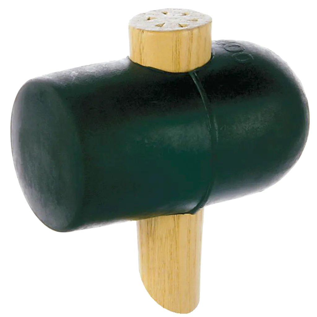Gummiklubbe rund/flatt bane hvit ø65 mm