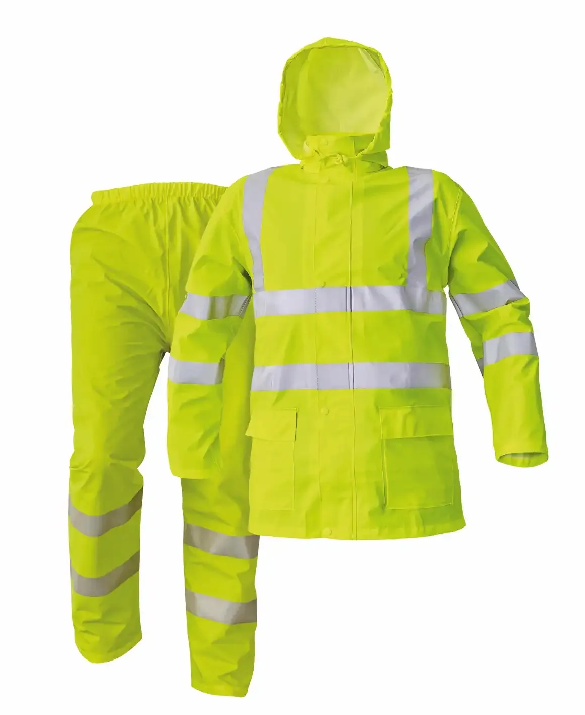 Varsel regnsett - Refleks - hi-viz gul