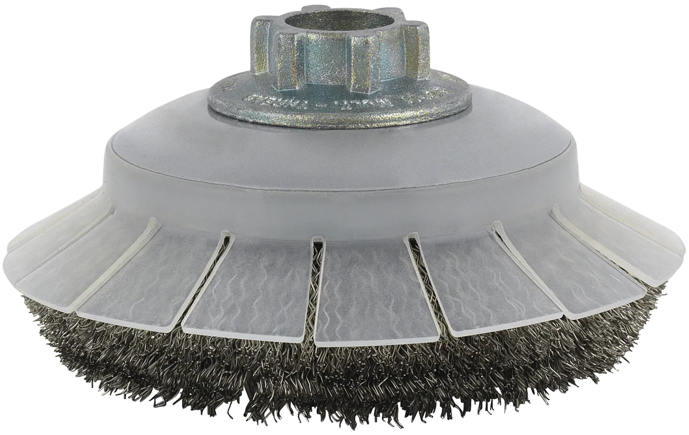 Kjeglestålbørste 28KDW 100×20×M14-2 E0,3INOX SHIELD