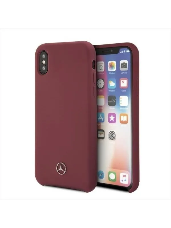 Mercedes Silicone Line Case for iPhone X/XS - Red