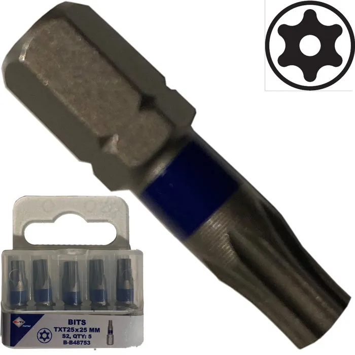 BATO 1/4" Bits industri torx tamper 27 x 25 mm
