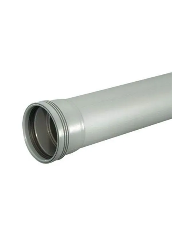 Wavin Wafix pp pipe with sleeve 50 x 1000 mm grey