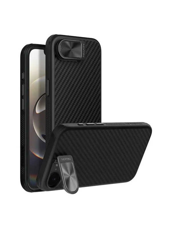 Nillkin  CarboProp Magnetic Case with Camera Cover and Stand for iPhone 16e / 17e - Black