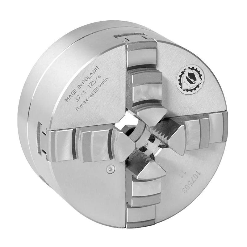 BISON 4-Bakket Senterpatron Ø315 mm - Stål - Kjegle 8 - DIN 55027 - Direkte montering (Bajonett) - 3734-315-8