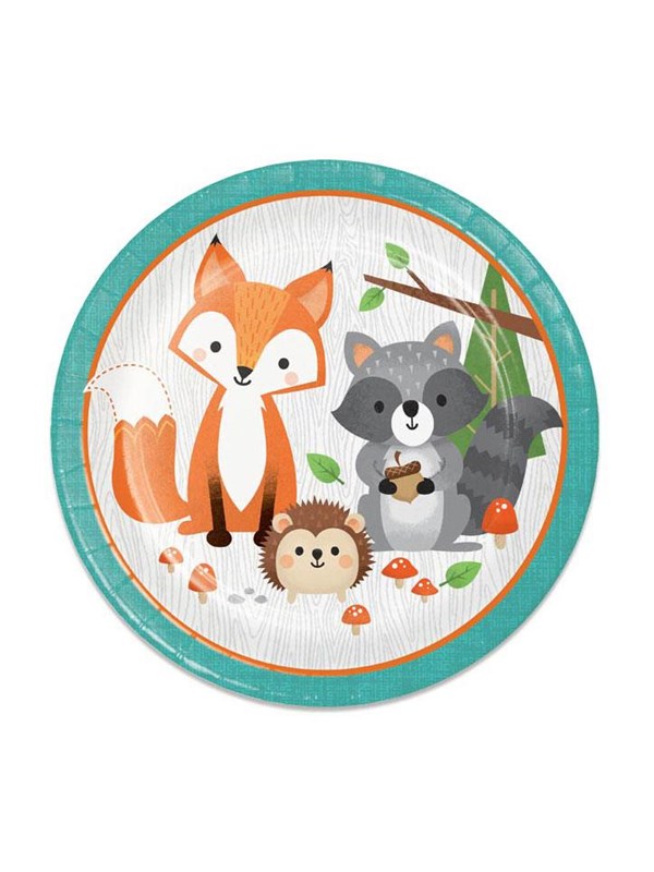 Haza Witbaard Wild Ones Plates Forest Animals 8 pcs.