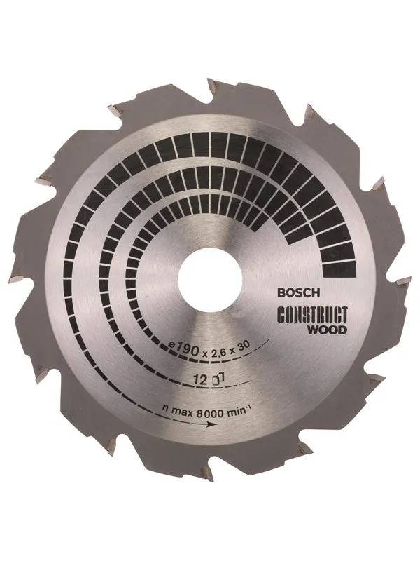 Bosch Sirkelsagblad Construct Wood 190 x 30 x 2,6 mm; 12