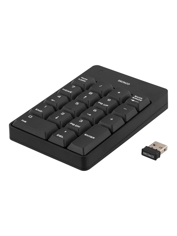 Deltaco Wireless Numpad Black - Numpad - Svart