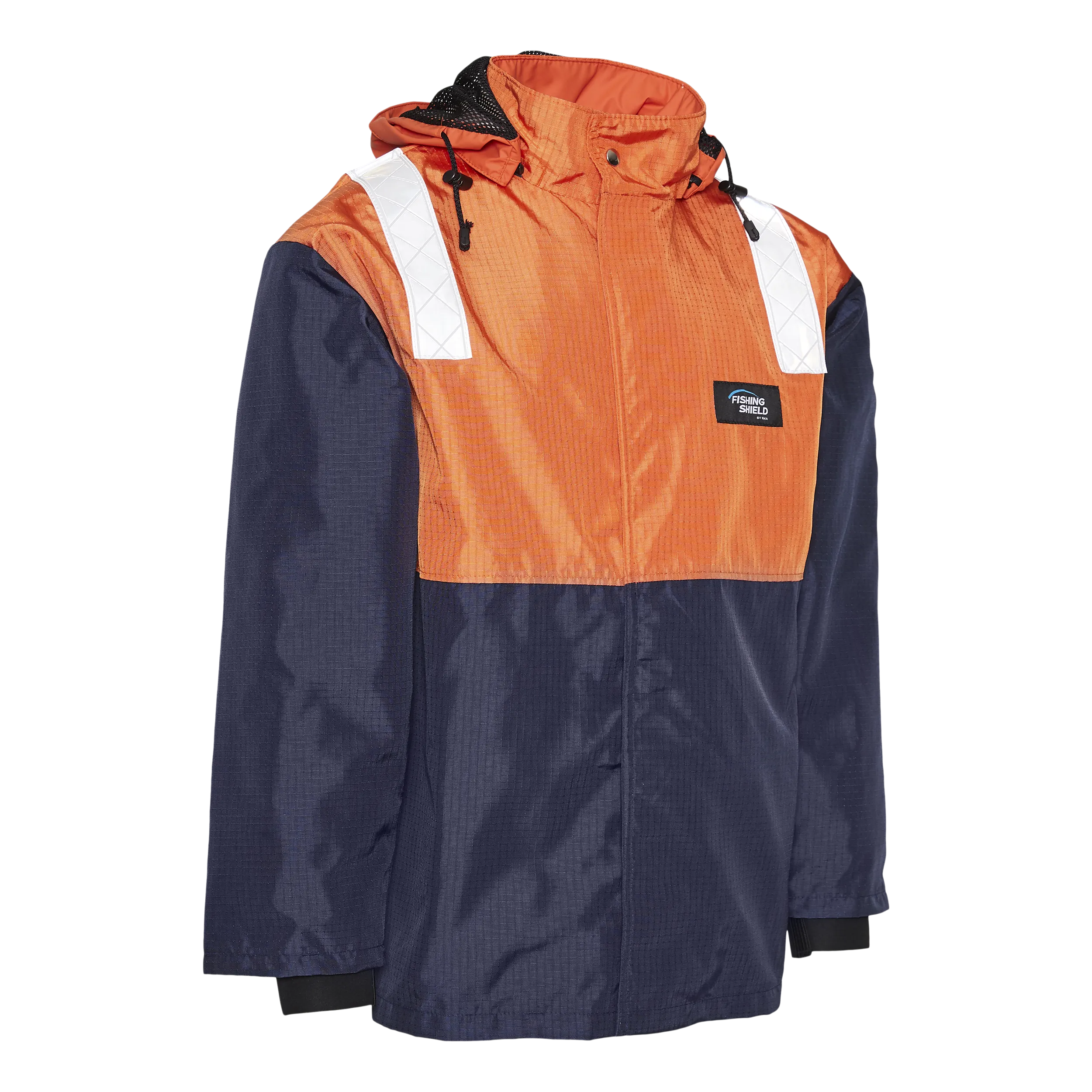 Fiske Shield Jakke - Oransje/marineblå - 3XL