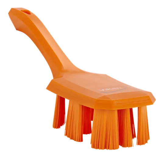 Vikan UST Håndbørste m/kort skaft, 260 mm, Stiv, Orange