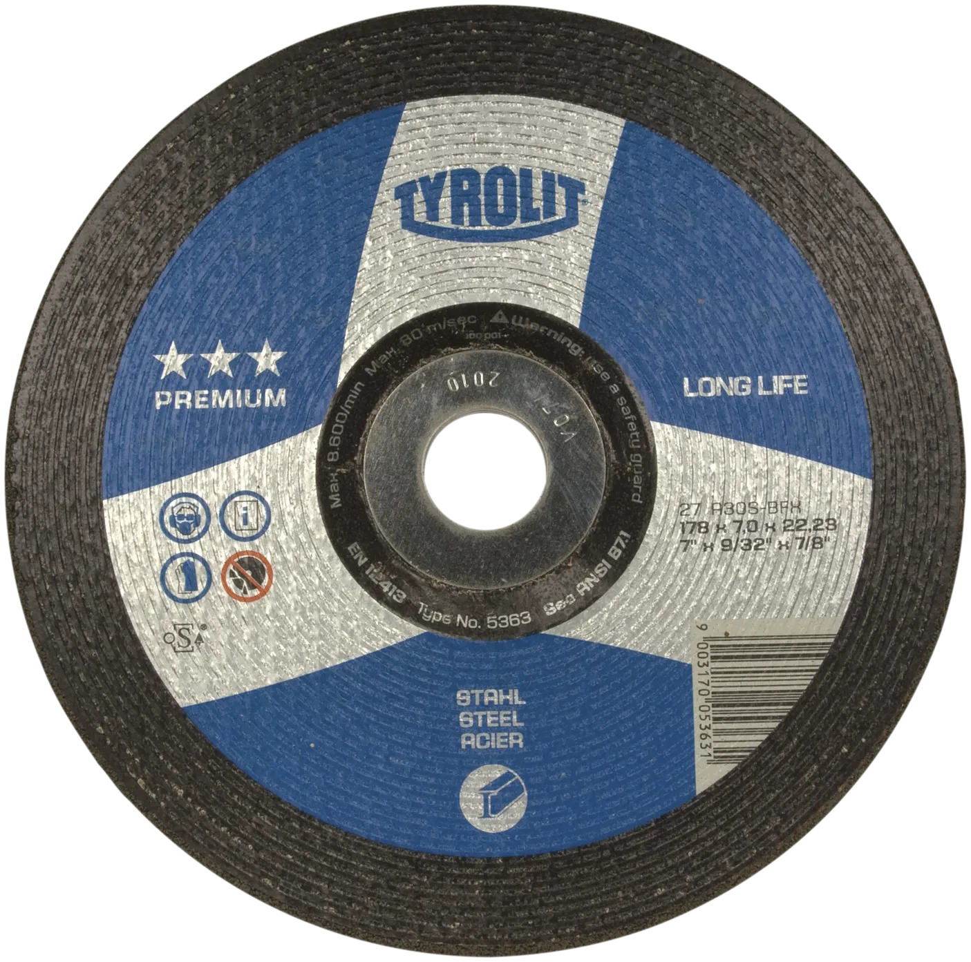Skrubbskive Premium 27E ø178×7 A30S-BFX