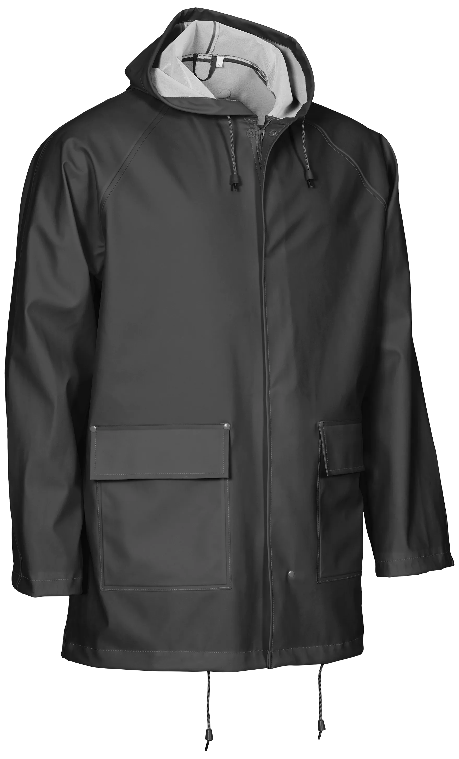 Regnjakke PU/PVC 306600 sort Str. XS