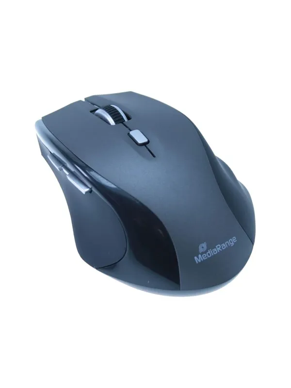 MediaRange Wireless Optical Mouse - Black/grey - Mus - Optisk - 5 - Grå