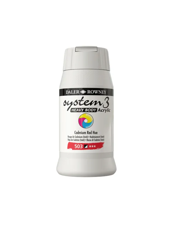 Daler-Rowney System3 Heavy Body 500 ml Cadium Red Hue