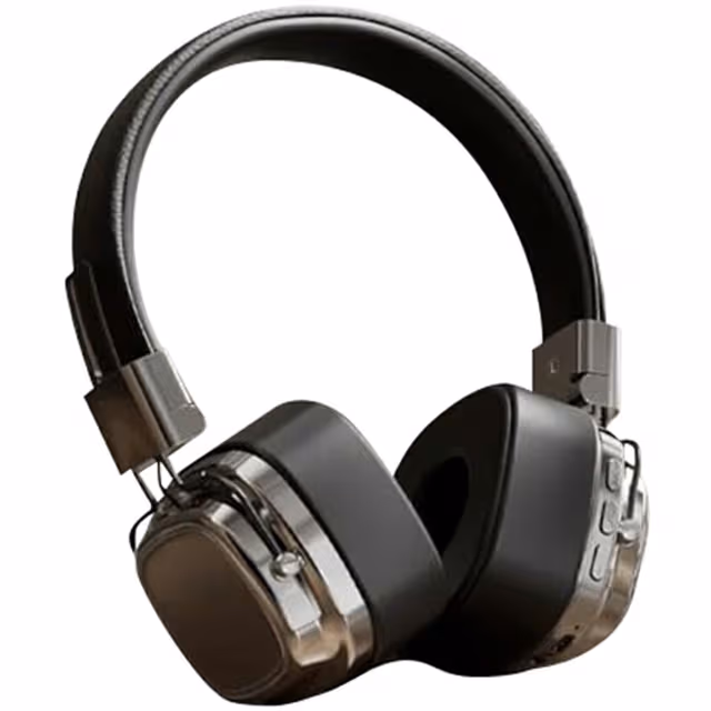 Bluetooth HiFi Sound Over Ear Hodetelefoner Støyreduksjon Trådløst Headset - Sølv+svart